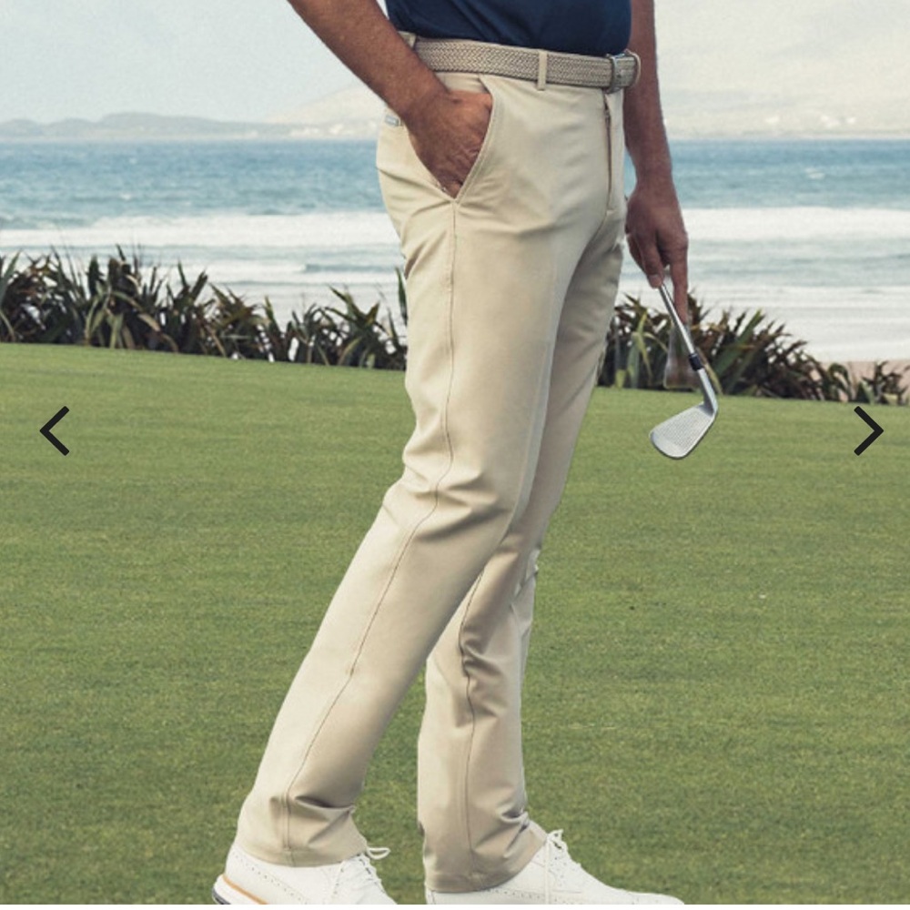 Dunning Beige Golf Player Fit Woven Pants Size 36 NWT